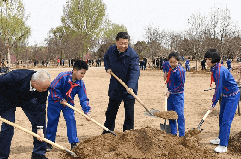 2019中央領(lǐng)袖人員在北京參加義務(wù)植樹活動(dòng)